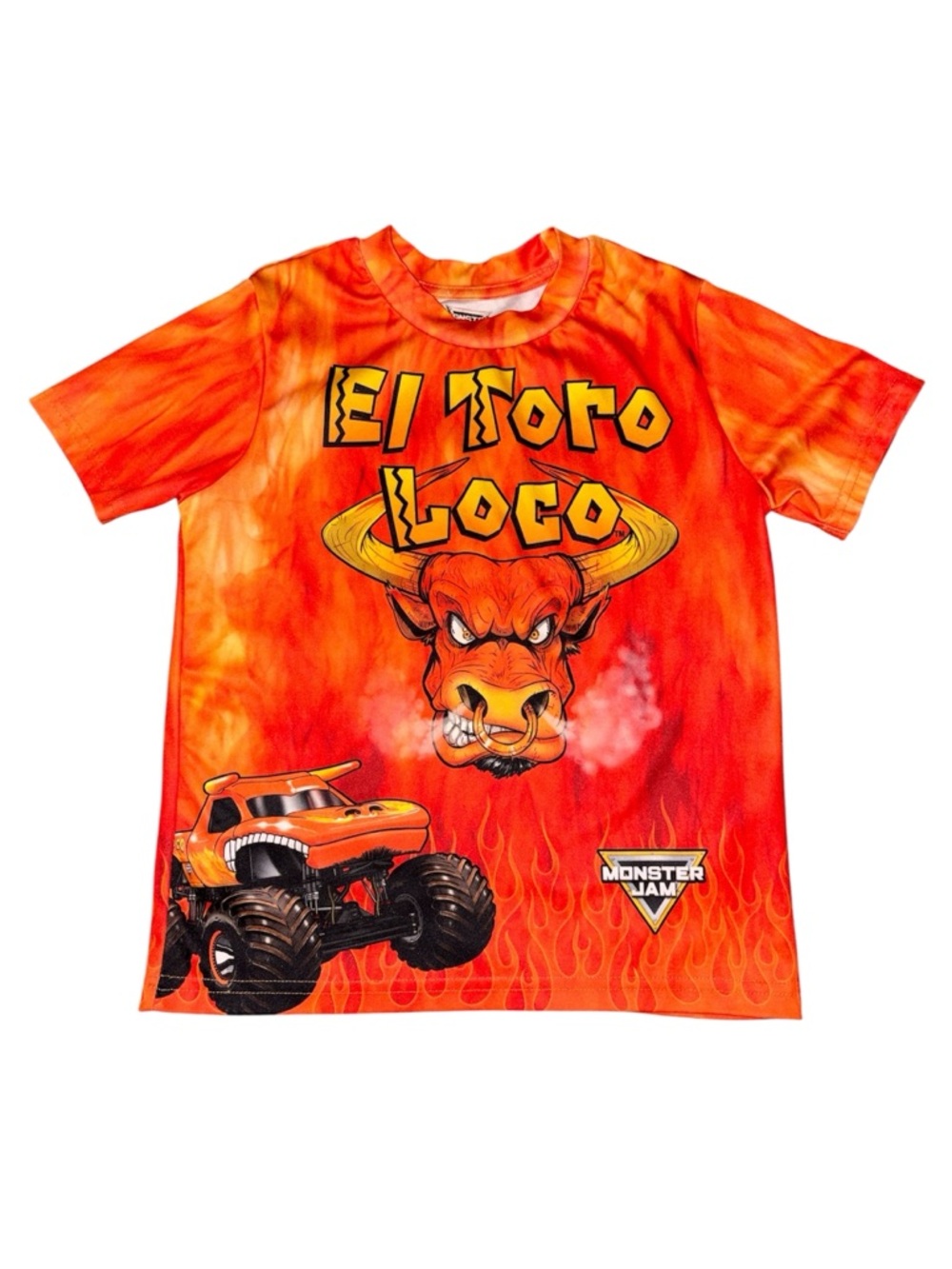 Monster Jam El Toro Loco Truck Orange Kids Graphic Tee 6
